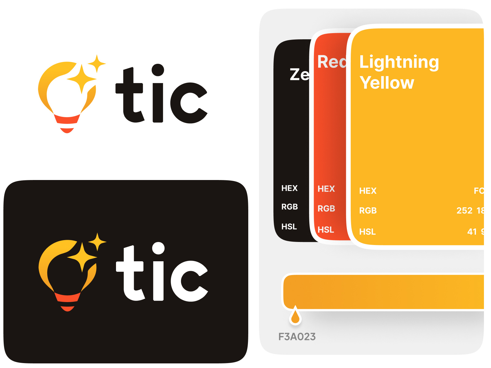 TIC logo design brand guidelines branding bright bulb club color pallete idea innovation logo logomark logotype minimal organisation shine simple stars students technology university