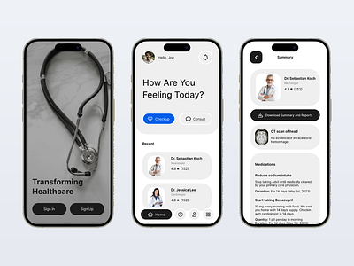 MedBot: An Healthcare Based App Design design mobile modern ui ux design