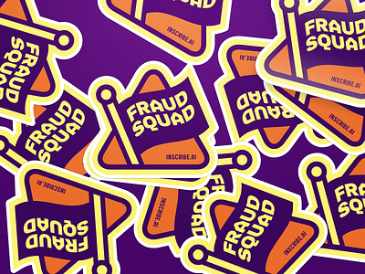 Fraud Squad Stickers 02 branding design flag fraud graphic design illustrator squad sticker vector