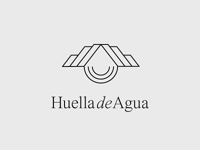 Huella de Agua drops graphic design home logotype mexico mountains outline realstate stroke logo symbol water
