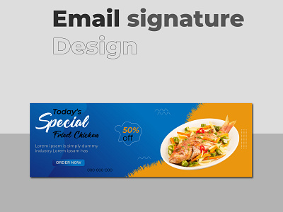 Modern email signature template design graphic design green