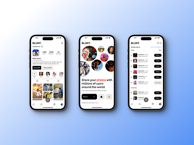 Social Media App - Blunt ui