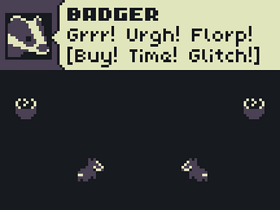 I’ve deciphered the ancient language of Badgers for you. 8bit animation attack badger chiptune death dnd game idle illustration pixel art pixelart retro time glitch
