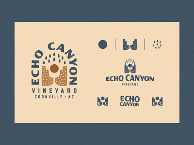 Echo Canyon Vineyard Branding arizona branding earth echo canyon land logo logo and identity minimalist mountains oak creek rain southwestern sun vineyard western wine wine packaging winery