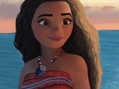 Digital Painting moana By me. art consept digital digital patintin disney graphic design illustraion moana paint photoshopmagic