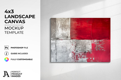 4x3 LANDSCAPE CANVAS MOCKUP TEMPLATE design