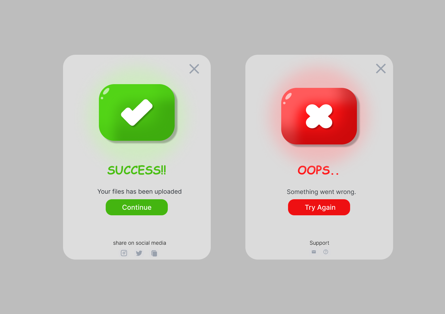 #DailyUI #011 | Flash Message Design 3d animation challenge dailyui flash message graphic design pop up ui