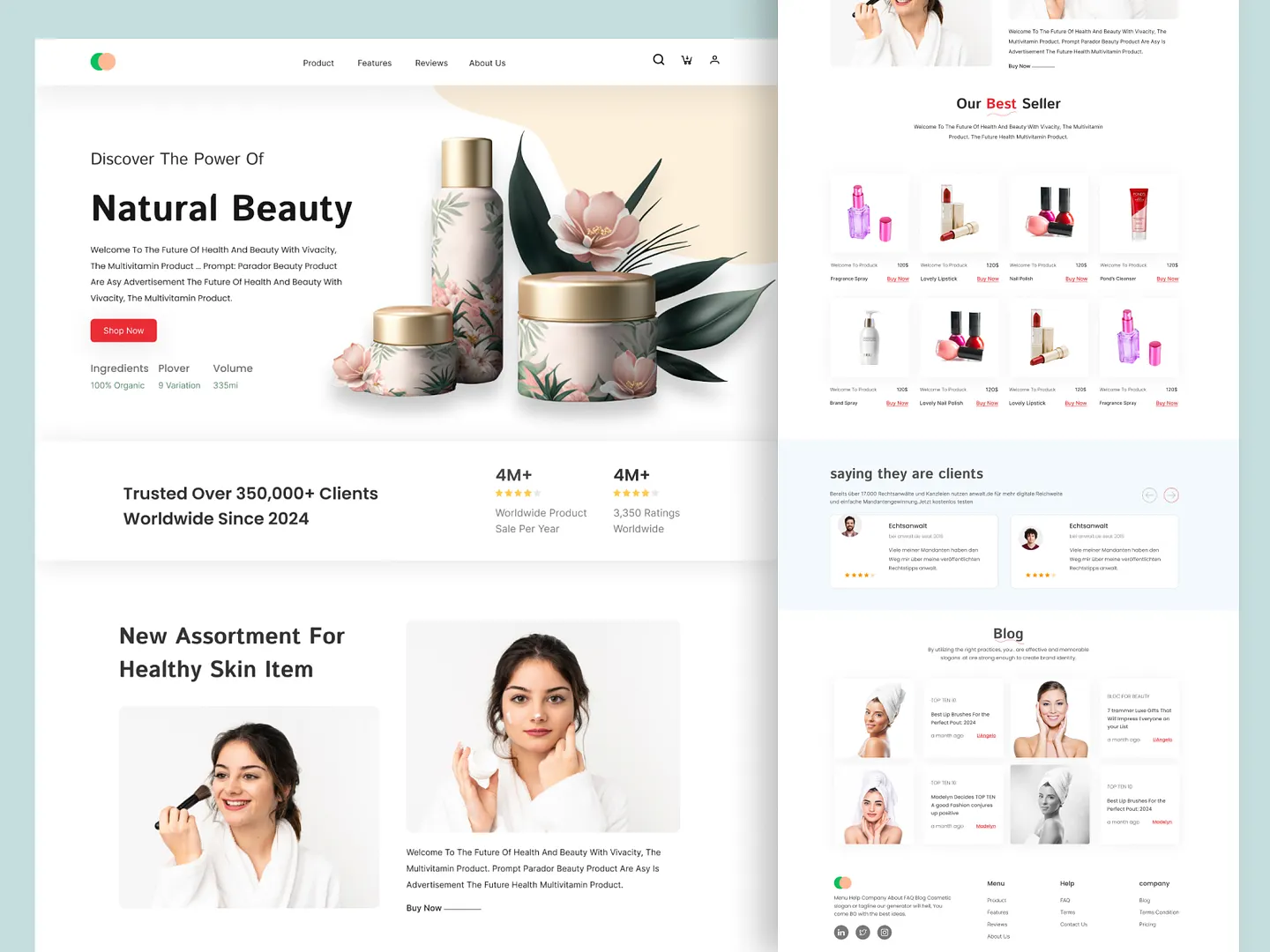 Stunning Beauty Salon Website Design for Natural Products