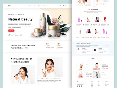 Beauty website Design beauty concept cosmetic landing landing page ui uiux ux web web design website