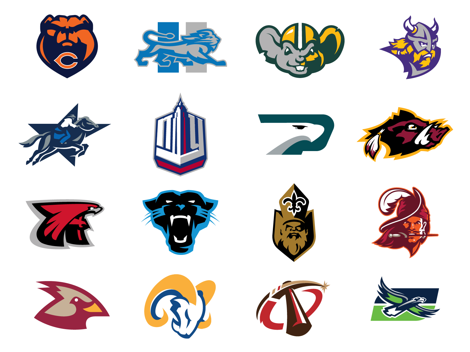 Sean's NFL - NFL Concept Logos by Sean McCarthy on Dribbble