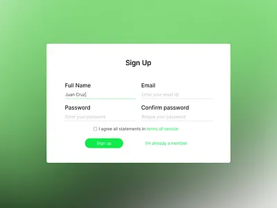 Sign up 088 📝#DailyUI app branding dailyui design graphic design illustration logo motion graphics signup ui uidesign uxui