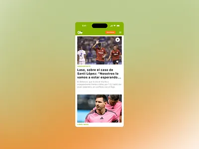 News 094 📰 #Dailyui app branding dailyui design graphic design illustration logo motion graphics news olé ui uidesign uxui