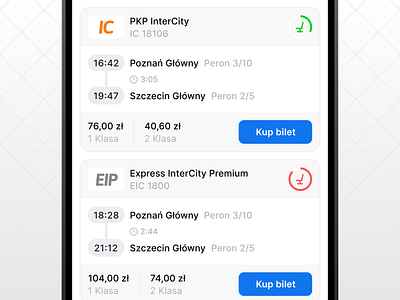 PKP InterCity App app app design icon minimal minimalistic mobile app pkp pkp intercity redesign simple design train app ui