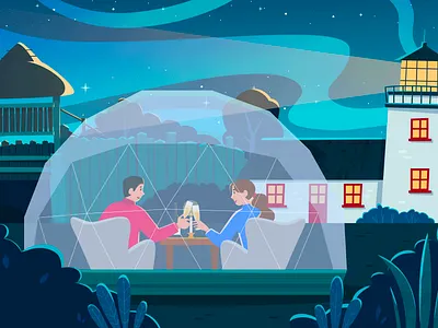 Unique accommodation in Ireland animation art work blog content character design creative design design digital art flat illustration graphic design illustration illustration art people illustration ui vector art vector graphic vector illustration web illustration