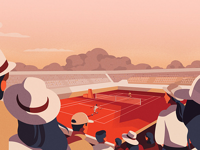 Roland Garros 2024 colorful design illustration olympic games roland garros sport sport illustration tennis vector