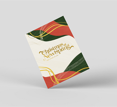 Christmas at NewSpring Foil Print christmas design effects printing foil gold green illustrator photoshop print red soft touch texture