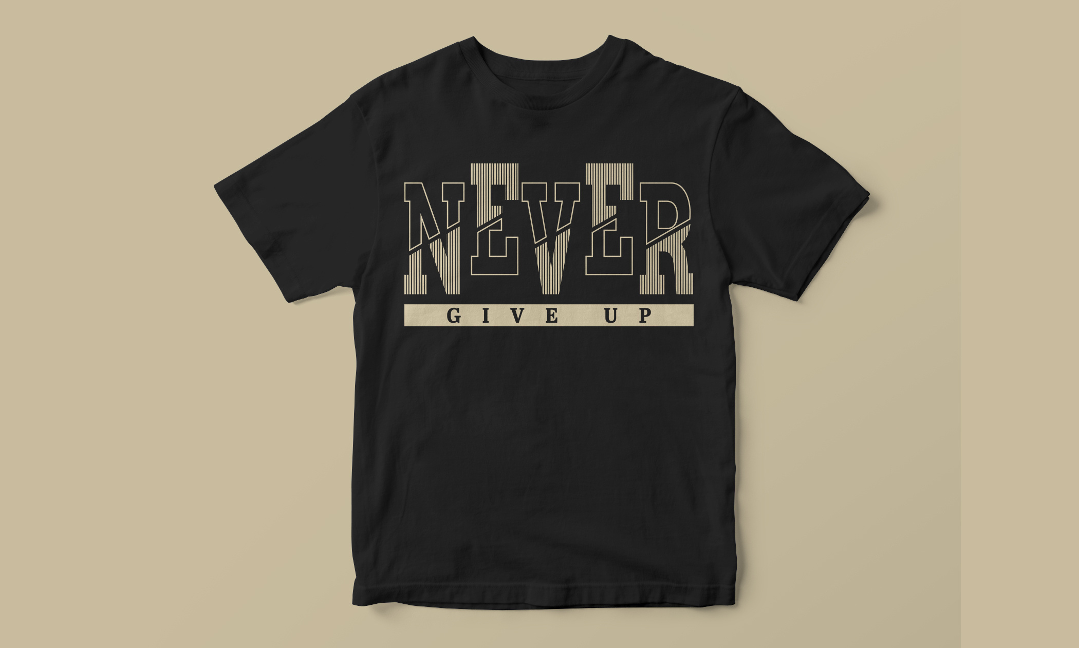 Never give up tee design design freelance graphic design never give up quote remote shirt t shirt t shirt design tee typography vector