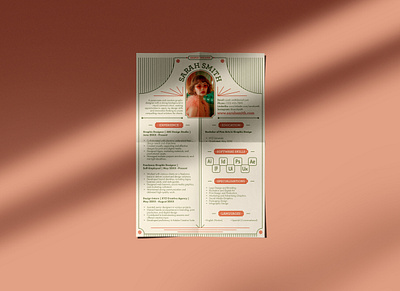 Resume template inspired by Wes Anderson design freetemplate graphicdesign illustrator resumetemplate template