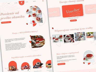 Valentine Bakery Website bakery bianka blue blueberry cake design graphic design landing red restaurant slovakia strawberry sweet ui ux valentine website