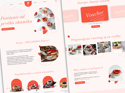 Valentine Bakery Website bakery bianka blue blueberry cake design graphic design landing red restaurant slovakia strawberry sweet ui ux valentine website