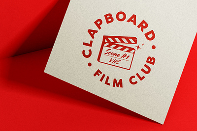 Clapboard Film Club | logo design mockup biloba creative brand brand design brand identity branding graphic design graphics lockup logo logo design