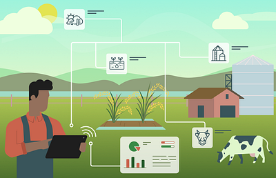 Smart Farm Illustration design illustration vector