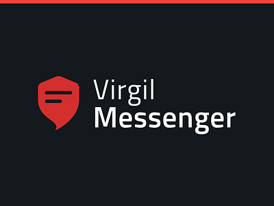 Virgil Messenger Logo bubble chat cryptography encryption logo messenger security symbol virgil