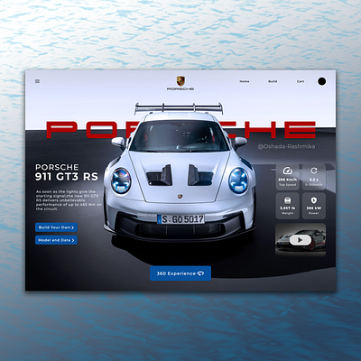 Porsche Website UI Design branding car graphic design porsche ui ui design user experience user interface ux website