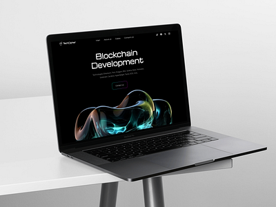 Blockchain Development Website blockchain blockchain design fintech inspiration landing page nft design trendy design ui uxui design web design