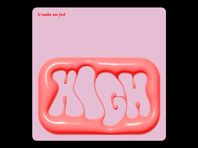 U make me feel 3d 3d type dynamic type high i love you illustrator lettering love pink type type trend typography valentine valentines day vector