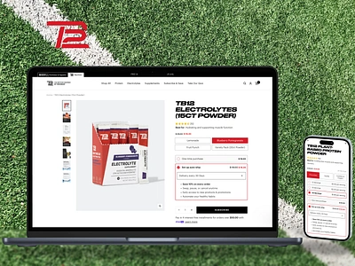 TB12 - Performance Supplements & Training by Tom Brady ecommerce graphic design mobile design subscription design ui ux web design