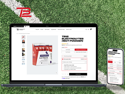 TB12 - Performacce Supplements & Training by Tom Brady ecommerce graphic design mobile design subscription design ui ux web design