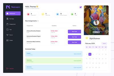 Student Information Dashboard figma real estate ui uiux user interface website