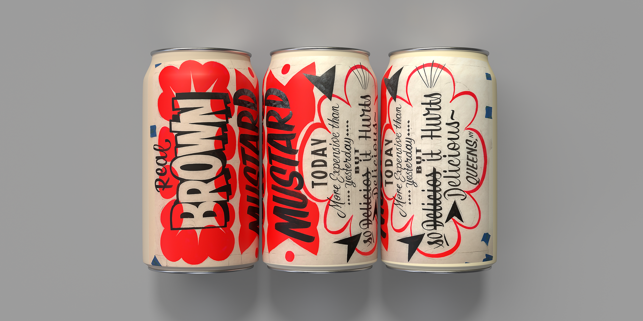 A Strange Brown Mustard design hand painted lettering design packaging packaging design signpainting