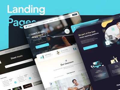 Landing Pages Design graphic design landing landing page ui ux visual design web page web page design