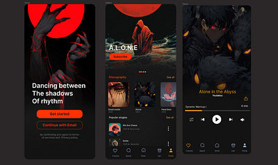 Music App adobe figma graphic design music music app ui ux
