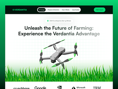 Verdantia Landing page 3d dailyui design farming futurism landing page ui website