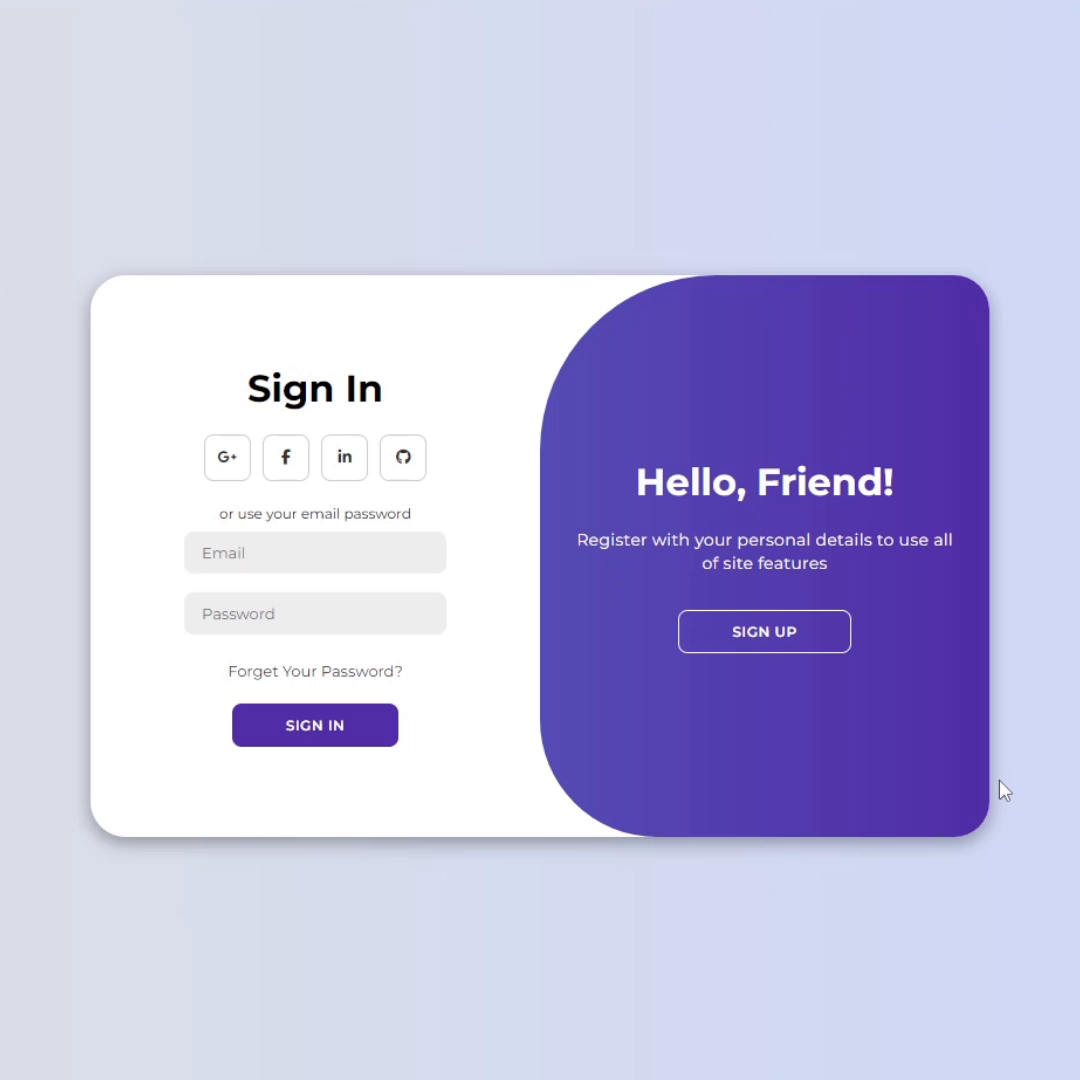 Example of Modern Login Page