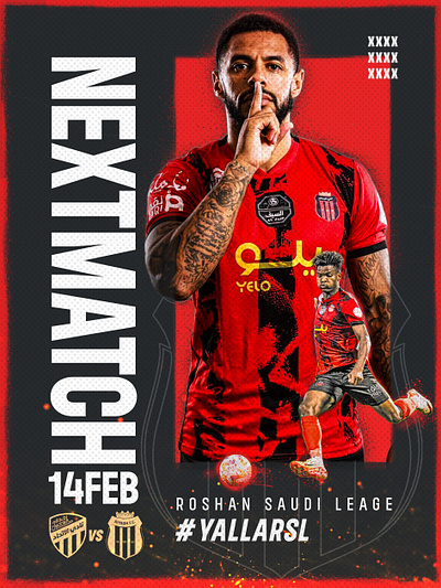 Next Match Poster Design arabia football graphic design jeddah poster riyadh saudi season sports