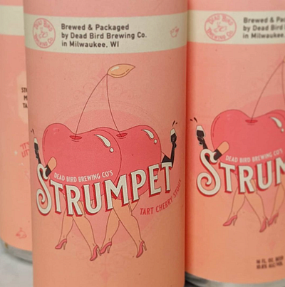 Strumpet Tart Cherry Stout Label Design brand brand concept branding craft beer design graphic design graphicdesign illustration label label design logo package design packaging packaging design
