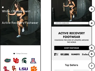 Kane Footwear | CRO active athletes conversion rate optimization cro footwear shoe sneaker ui ux web design website