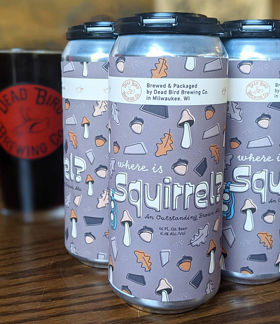 Where is Squirrel? Brown Ale Label Design beer label brand brand concept branding craft beer design graphic design graphicdesign illustration logo packaging packaging design