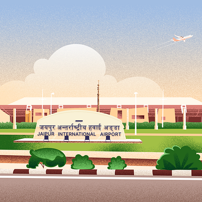 Airport Illustration 4 app branding character design illustration illustration ux ui india logo ui vector web