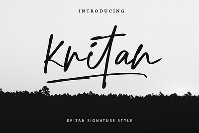 Kritan - Signature Font brush classic drawn font handbrush handlettering handmade handwritten letter lettering logo modern poster script signature text typeface typpgraphy write