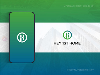 Hey first home app brand guideline designer brand identity branding branding designer construction logo eye catching logo home icon logo logo design logo designer mark minimalist logos property logo real estate logo real estate logo designer simple logos symbol top