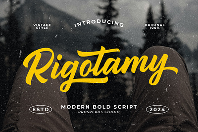 Rigotamy - Script Font bold brush caligraphy cursive display draw font handwritting headline hipster letter lettering modern poster retro script trendy typeface typography vintage