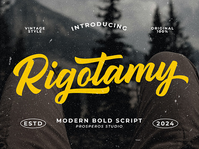 Rigotamy - Script Font bold brush caligraphy cursive display draw font handwritting headline hipster letter lettering modern poster retro script trendy typeface typography vintage