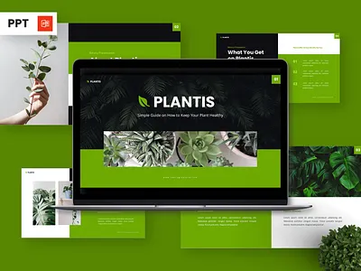 Plantis - Botany Powerpoint Templates agriculture green infographic portfolio powerpoint presentation template tree