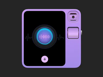 AI Speech Visualizer ai app bot design mobile ui r1 rabbit speech ui ux visualizer