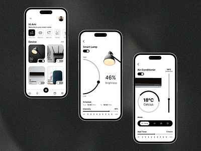HomeGenius - Smarthome Mobile App app application apps creative ui design graphic design home mobile mobile app modern smart smarthome ui uitrends